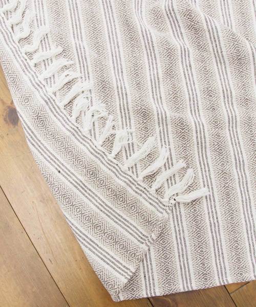 チャイハネ(チャイハネ)の「【チャイハネ】COTTON RUG 大判マルチクロス(インテリア雑貨・レディース・ライトブルー/ベージュ/ネイビー/ブラウン・FREE)」の6枚目の写真