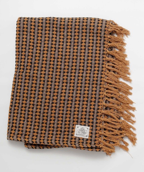 チャイハネ(チャイハネ)の「【チャイハネ】COTTON RUG 大判マルチクロス(インテリア雑貨・レディース・ライトブルー/ベージュ/ネイビー/ブラウン・FREE)」の3枚目の写真