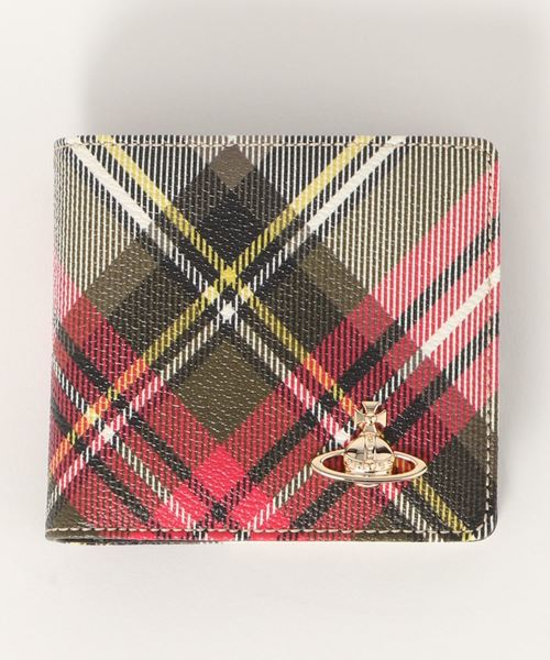 Vivienne Westwood(ヴィヴィアンウエストウッド)の「51010009/10256/DERBY-BILLFOLD WITH COIN POCKET(財布・レディース・ホワイト系その他/グリーン系その他/レッド系その他・FREE)」の1枚目の写真