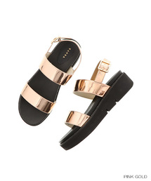 RANDA | メタリックフットベッドサンダル(サンダル)