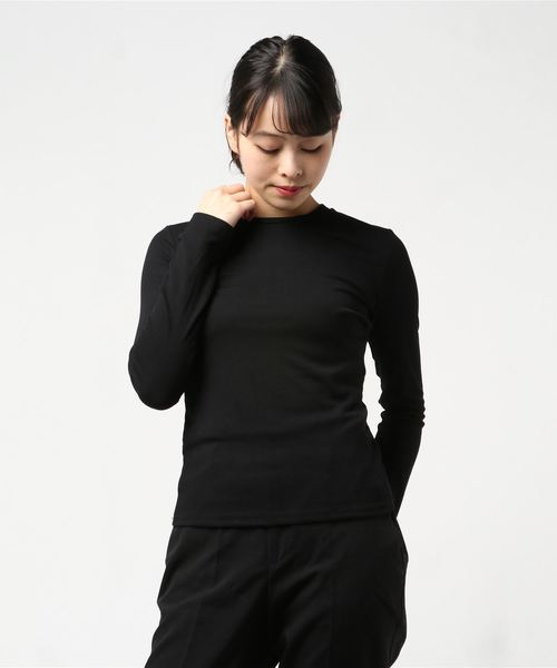 クルーネックシンプルカットソートップス クルーネックシンプルカットソートップス