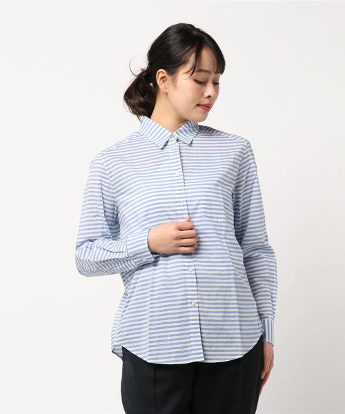 AMERICAN HOLIC(アメリカンホリック)の「12col. ベーシックソフトシャツ *(シャツ/ブラウス・レディース・ピンク/ネイビー/ブルー系その他4/マルチ/ベージュ系その他4/レッド系その他7/ブルー系その他5/サックスブルー/オフホワイト/ブルー系その他7/その他5/その他7・L/M)」の12枚目の写真