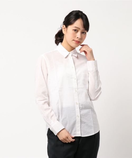 AMERICAN HOLIC(アメリカンホリック)の「12col. ベーシックソフトシャツ *(シャツ/ブラウス・レディース・ピンク/ネイビー/ブルー系その他4/マルチ/ベージュ系その他4/レッド系その他7/ブルー系その他5/サックスブルー/オフホワイト/ブルー系その他7/その他5/その他7・L/M)」の2枚目の写真