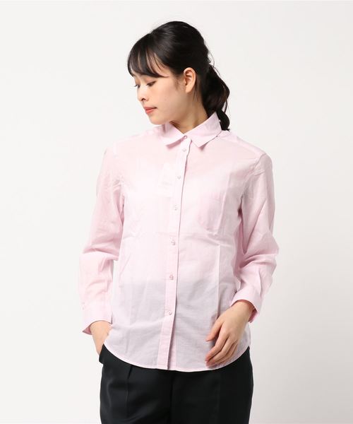 AMERICAN HOLIC(アメリカンホリック)の「12col. ベーシックソフトシャツ *(シャツ/ブラウス・レディース・ピンク/ネイビー/ブルー系その他4/マルチ/ベージュ系その他4/レッド系その他7/ブルー系その他5/サックスブルー/オフホワイト/ブルー系その他7/その他5/その他7・L/M)」の9枚目の写真