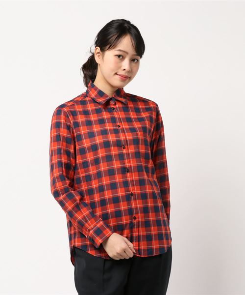 AMERICAN HOLIC(アメリカンホリック)の「12col. ベーシックソフトシャツ *(シャツ/ブラウス・レディース・ピンク/ネイビー/ブルー系その他4/マルチ/ベージュ系その他4/レッド系その他7/ブルー系その他5/サックスブルー/オフホワイト/ブルー系その他7/その他5/その他7・L/M)」の1枚目の写真