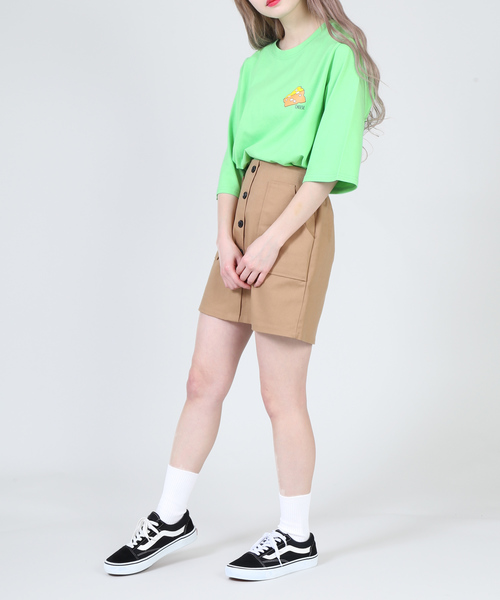 DING（ディング）の「DING/CHEESE Tシャツ（Tシャツ/カットソー・レディース・ホワイト/イエロー/グリーン・FREE）」の13枚目の写真