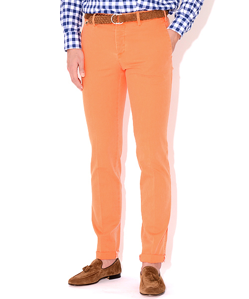 PT01(ピーティーゼロウーノ)の「◎PT01 / “St Barth” ストレッチオックスフォード(その他パンツ・メンズ・オフホワイト/オレンジ/グリーン系その他/ライトブルー/レッド系その他・46/44/48/42/52/50)」の5枚目の写真