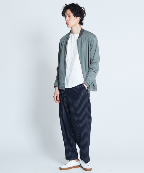 ABAHOUSE(アバハウス)の「キーネック圧着Tシャツ(Tシャツ/カットソー・メンズ・ブラック/ネイビー/オフホワイト/ホワイト系その他・44/46/48)」の19枚目の写真