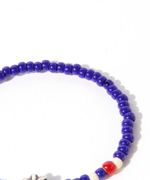 BEAMS（ビームス）の「ROSETTA PRAYER×BEAMS / 別注 コンチョ ブレスレット（ブレスレット・メンズ・インディゴブルー/その他1/レッド/ライトブルー/ブラック/オフホワイト・ONE SIZE）」の14枚目の写真