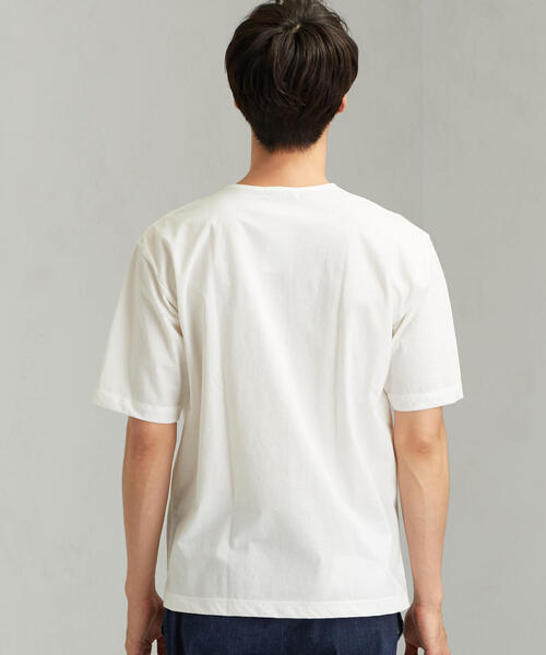 green label relaxing(グリーンレーベルリラクシング)の「CM コットン/ナイロン プレーティング ヘンリーネック 半袖 Tシャツ(Tシャツ/カットソー・メンズ・ホワイト/ブラック/ブラウン・LARGE/MEDIUM/X-LARGE/SMALL)」の4枚目の写真