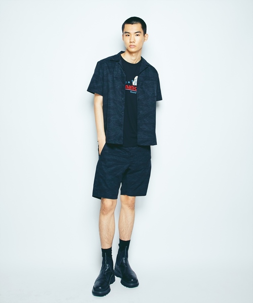 HYSTERIC GLAMOUR（ヒステリックグラマー）の「TIGER STRIPE総柄 ショートパンツ【ドットエアー】（その他パンツ・メンズ・ブルー系その他/ブラック系その他・SMALL/MEDIUM/LARGE）」の3枚目の写真