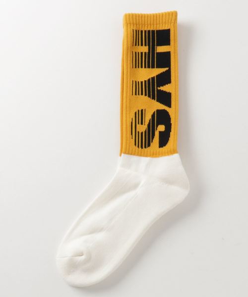 HYSTERIC GLAMOUR（ヒステリックグラマー）の「HYS LOGO ハイソックス（ソックス/靴下・メンズ・ブラック/ホワイト/イエロー・FREE）」の3枚目の写真