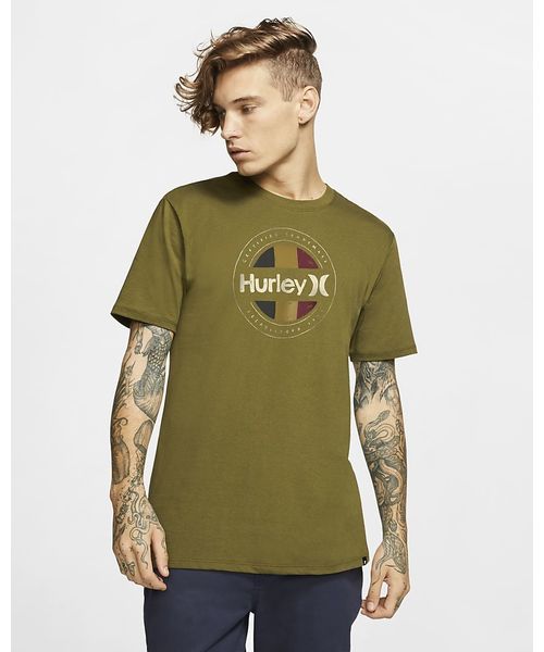 Hurley （ハーレー）の「M PRM RESISTANCE SS / ハーレー  ロゴプリントTシャツ  ユニセックス（Tシャツ/カットソー・メンズ・ホワイト/グリーン系その他・SMALL/MEDIUM/LARGE）」の2枚目の写真
