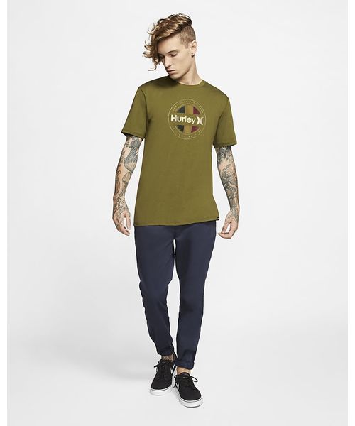 Hurley （ハーレー）の「M PRM RESISTANCE SS / ハーレー  ロゴプリントTシャツ  ユニセックス（Tシャツ/カットソー・メンズ・ホワイト/グリーン系その他・SMALL/MEDIUM/LARGE）」の6枚目の写真