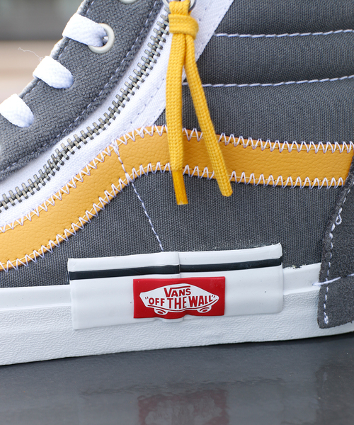 And A（アンドエー）の「VANS ヴァンズ / SK8-HI REISSUE CAP スケートハイ リイシュー サイドジップレザーハイカットスニーカー / VN0A3WM1（スニーカー・メンズ・ブルー/ブラウン×イエロー/ブラック×ピンク・26.5cm/27cm/27.5cm/28cm）」の5枚目の写真