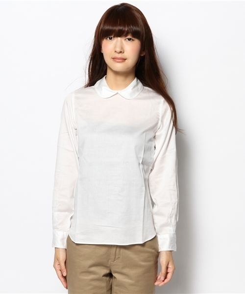 BEAMS BOY（ビームスボーイ）の「BEAMS BOY / チビ ラウンドカラー バックボタン ブラウス（シャツ/ブラウス・レディース・ホワイト・ONE SIZE）」の7枚目の写真