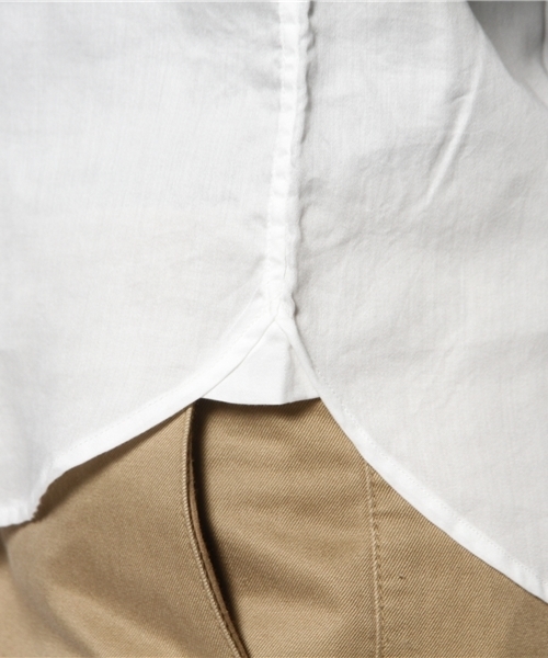 BEAMS BOY（ビームスボーイ）の「BEAMS BOY / チビ ラウンドカラー バックボタン ブラウス（シャツ/ブラウス・レディース・ホワイト・ONE SIZE）」の3枚目の写真