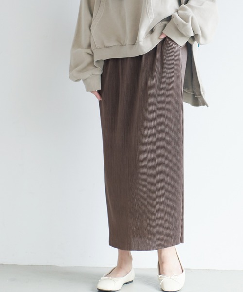 coca（coca）（コカ）の「艶感リブスカート（スカート・レディース・ブラック/パープル/ブラウン/ブルー・ONE SIZE）」の3枚目の写真