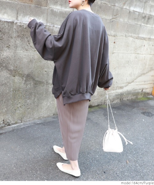 coca（coca）（コカ）の「艶感リブスカート（スカート・レディース・ブラック/パープル/ブラウン/ブルー・ONE SIZE）」の6枚目の写真