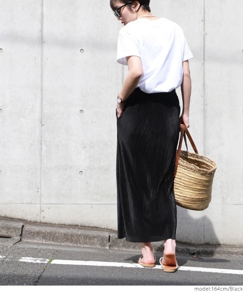 coca（coca）（コカ）の「艶感リブスカート（スカート・レディース・ブラック/パープル/ブラウン/ブルー・ONE SIZE）」の15枚目の写真