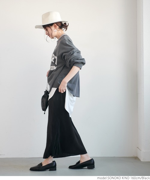 coca（coca）（コカ）の「艶感リブスカート（スカート・レディース・ブラック/パープル/ブラウン/ブルー・ONE SIZE）」の19枚目の写真