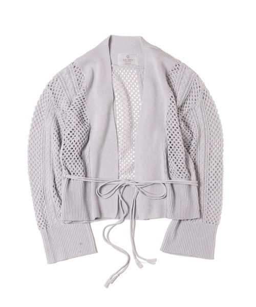 LAYMEE（レイミー）の「Onans knit cardigan / オナンズニットカーディガン（カーディガン/ボレロ・レディース・ホワイト/ブラック/グレー・FREE）」の8枚目の写真