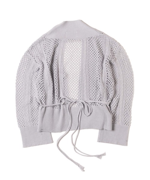 LAYMEE（レイミー）の「Onans knit cardigan / オナンズニットカーディガン（カーディガン/ボレロ・レディース・ホワイト/ブラック/グレー・FREE）」の11枚目の写真