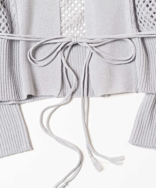 LAYMEE（レイミー）の「Onans knit cardigan / オナンズニットカーディガン（カーディガン/ボレロ・レディース・ホワイト/ブラック/グレー・FREE）」の13枚目の写真