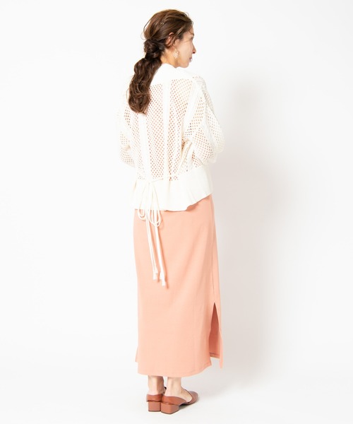 LAYMEE（レイミー）の「Onans knit cardigan / オナンズニットカーディガン（カーディガン/ボレロ・レディース・ホワイト/ブラック/グレー・FREE）」の6枚目の写真