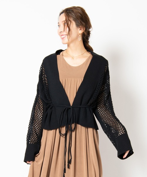 LAYMEE（レイミー）の「Onans knit cardigan / オナンズニットカーディガン（カーディガン/ボレロ・レディース・ホワイト/ブラック/グレー・FREE）」の20枚目の写真