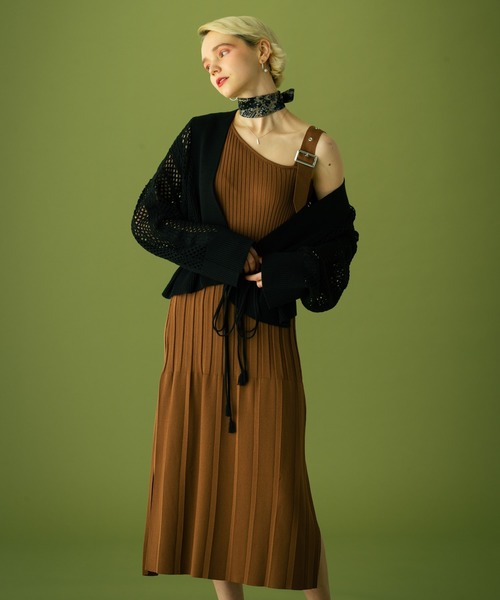 LAYMEE（レイミー）の「Onans knit cardigan / オナンズニットカーディガン（カーディガン/ボレロ・レディース・ホワイト/ブラック/グレー・FREE）」の16枚目の写真