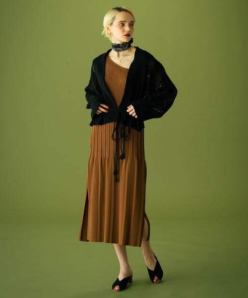 LAYMEE（レイミー）の「Onans knit cardigan / オナンズニットカーディガン（カーディガン/ボレロ・レディース・ホワイト/ブラック/グレー・FREE）」の15枚目の写真