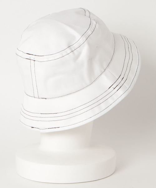 WEGO（ウィゴー）の「WEGO/配色ステッチバケットハット（ハット・レディース・ホワイト/ブラック・FREE）」の7枚目の写真