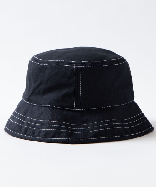 WEGO（ウィゴー）の「WEGO/配色ステッチバケットハット（ハット・レディース・ホワイト/ブラック・FREE）」の8枚目の写真