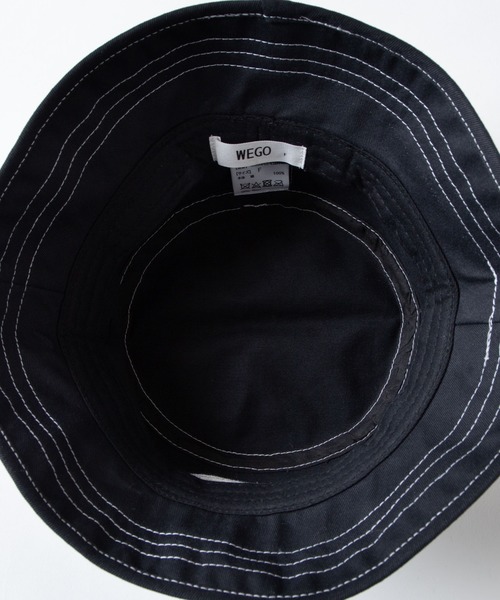 WEGO（ウィゴー）の「WEGO/配色ステッチバケットハット（ハット・レディース・ホワイト/ブラック・FREE）」の5枚目の写真