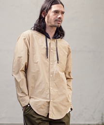 ms4314-Right Hooded Shirt シャツパーカー
