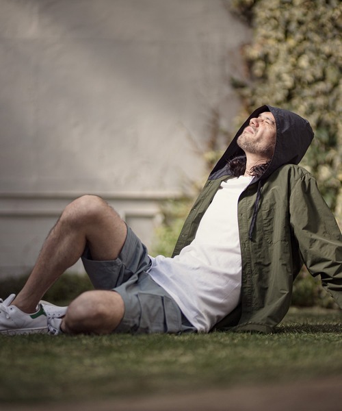 CAMBIO(カンビオ)の「ms4314-Right Hooded Shirt シャツパーカー(シャツ/ブラウス・メンズ・ベージュ/オリーブ/サックスブルー・S/M/L)」の21枚目の写真