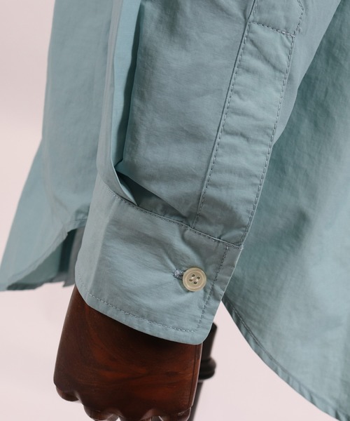 CAMBIO(カンビオ)の「ms4314-Right Hooded Shirt シャツパーカー(シャツ/ブラウス・メンズ・ベージュ/オリーブ/サックスブルー・S/M/L)」の10枚目の写真