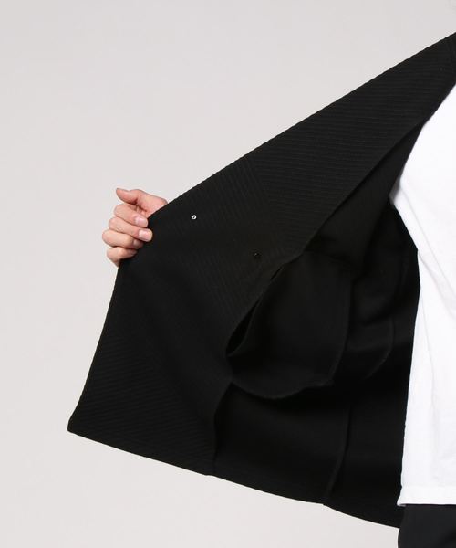 NO ID.（ノーアイディ）の「切替ショールカラーJKT（テーラードジャケット・メンズ・ブラック/ネイビー/ライトグレー・ONE SIZE）」の22枚目の写真