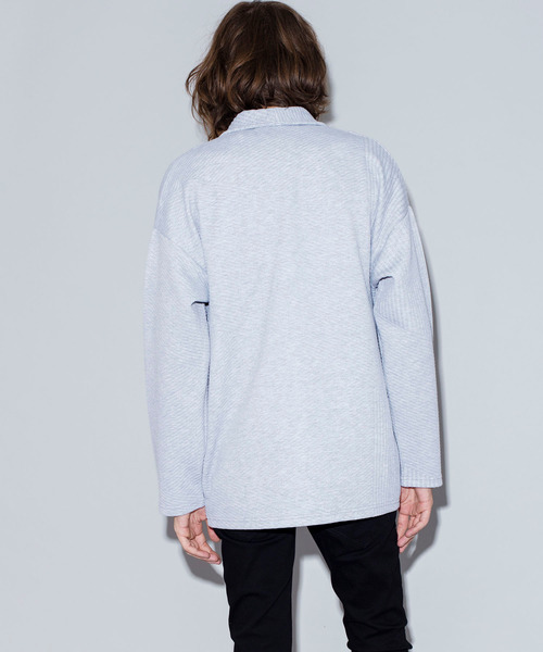 NO ID.（ノーアイディ）の「切替ショールカラーJKT（テーラードジャケット・メンズ・ブラック/ネイビー/ライトグレー・ONE SIZE）」の8枚目の写真