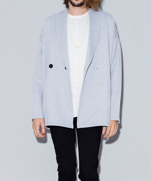 NO ID.（ノーアイディ）の「切替ショールカラーJKT（テーラードジャケット・メンズ・ブラック/ネイビー/ライトグレー・ONE SIZE）」の18枚目の写真