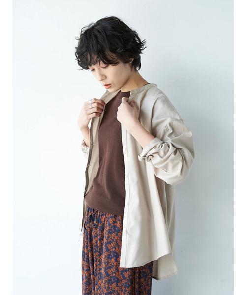 AMERICAN HOLIC(アメリカンホリック)の「スキッパースタンドカラーシャツ *(シャツ/ブラウス・レディース・ホワイト系その他6/ブルー系その他4/オフホワイト/ベージュ・M/L)」の22枚目の写真