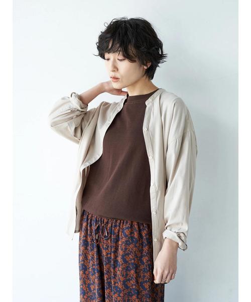 AMERICAN HOLIC(アメリカンホリック)の「スキッパースタンドカラーシャツ *(シャツ/ブラウス・レディース・ホワイト系その他6/ブルー系その他4/オフホワイト/ベージュ・M/L)」の21枚目の写真