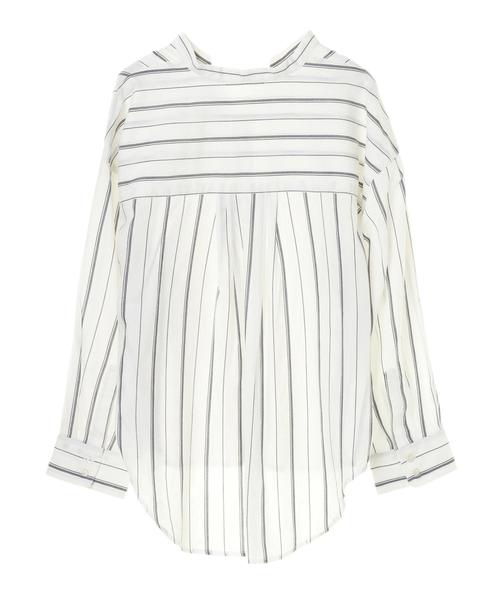 AMERICAN HOLIC(アメリカンホリック)の「スキッパースタンドカラーシャツ *(シャツ/ブラウス・レディース・ホワイト系その他6/ブルー系その他4/オフホワイト/ベージュ・M/L)」の13枚目の写真