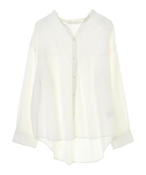 AMERICAN HOLIC(アメリカンホリック)の「スキッパースタンドカラーシャツ *(シャツ/ブラウス・レディース・ホワイト系その他6/ブルー系その他4/オフホワイト/ベージュ・M/L)」の9枚目の写真