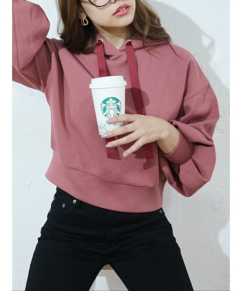 ROYAL PARTY(ロイヤルパーティー)の「【ZOZO限定】プルオーバーパーカー(パーカー・レディース・パープル/ボルドー/ベージュ/オフホワイト/ブラック/ブルー/グリーン・FREE)」の7枚目の写真