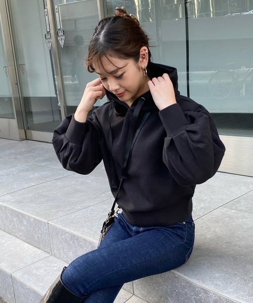 ROYAL PARTY(ロイヤルパーティー)の「【ZOZO限定】プルオーバーパーカー(パーカー・レディース・パープル/ボルドー/ベージュ/オフホワイト/ブラック/ブルー/グリーン・FREE)」の3枚目の写真