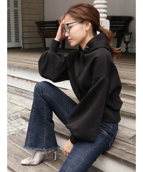 ROYAL PARTY(ロイヤルパーティー)の「【ZOZO限定】プルオーバーパーカー(パーカー・レディース・パープル/ボルドー/ベージュ/オフホワイト/ブラック/ブルー/グリーン・FREE)」の10枚目の写真