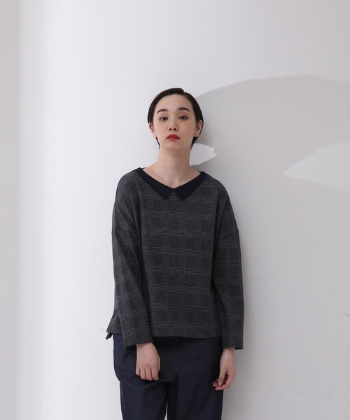 セール ペイエ Conges Payes 綿ポンチフラットカラーブラウス シャツ Adieu ブラウス トップス Conges Payes Adieu Tristesse コンジェ ペイエ アデュートリステス のファッション