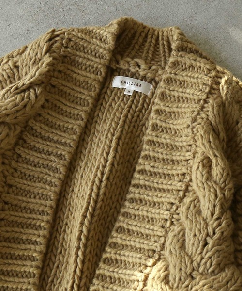 SHILON ブラック　ケーブル編みカーディガン zz-M0543KSW220_8-1.jpg?1733191927